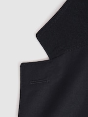 Reiss Midnight Navy Westminster Wool Cashmere Slim Fit Single Breasted Blazer - Image 7 of 8