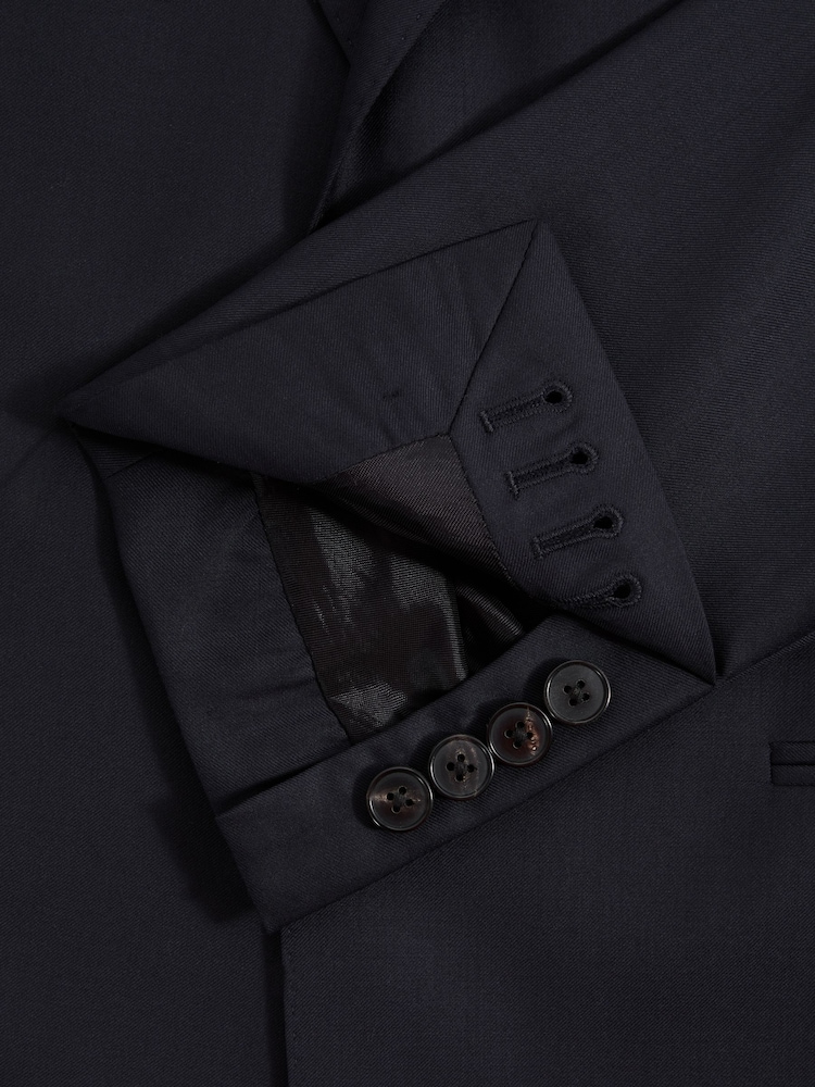 Reiss Midnight Navy Westminster Wool Cashmere Slim Fit Single Breasted Blazer - Image 8 of 8