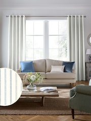 Laura Ashley Newport Blue Candy Stripe Made to Measure 100% Cotton Curtains - Image 2 of 9