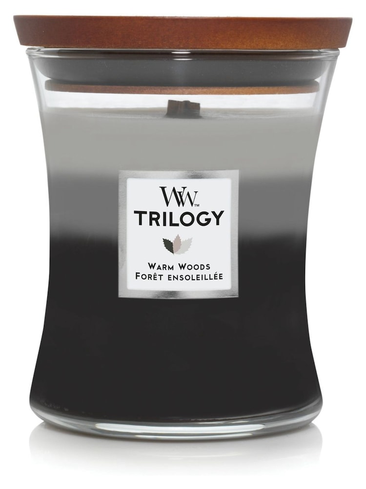 Woodwick Trilogy Medium Scented Warm Woods Candle - Image 2 of 2