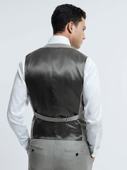 Reiss Grey Melange Como Wool Cashmere Single Breasted Slim Fit Waistcoat - Image 5 of 7