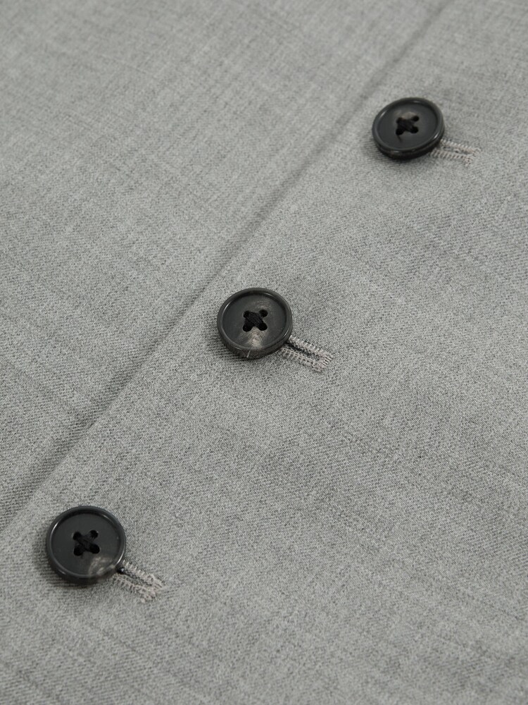 Reiss Grey Melange Como Wool Cashmere Single Breasted Slim Fit Waistcoat - Image 7 of 7