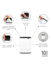 Brabantia White Bo Waste Bin 4L - Image 6 of 6