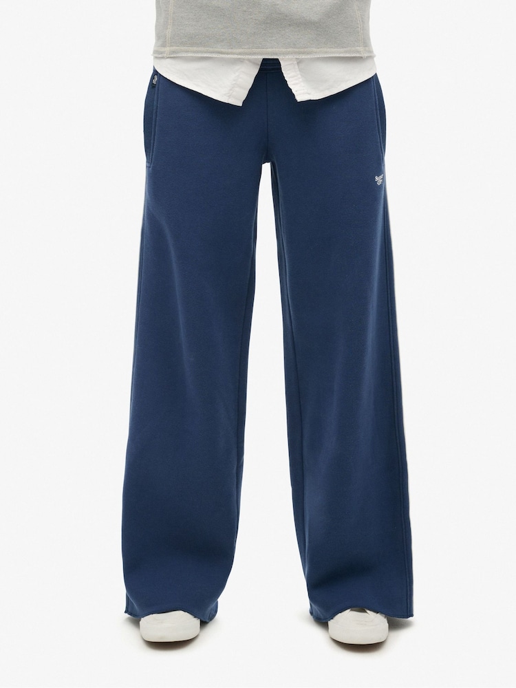 Superdry Mariner Navy Essential Logo Straight Trousers - Image 1 of 5