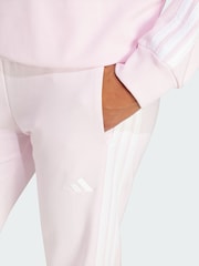 adidas Pink Essentials 3-Stripes French Terry Cuffed Joggers - Image 4 of 5