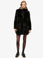 Superdry Black Long Sleeve High Neck Mini Dress - Image 3 of 6