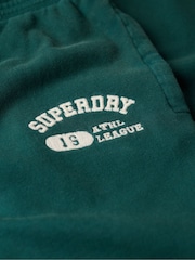 Superdry Dark Pine Green 100% Cotton Athletic Essentials Low Rise Flare Joggers - Image 6 of 6