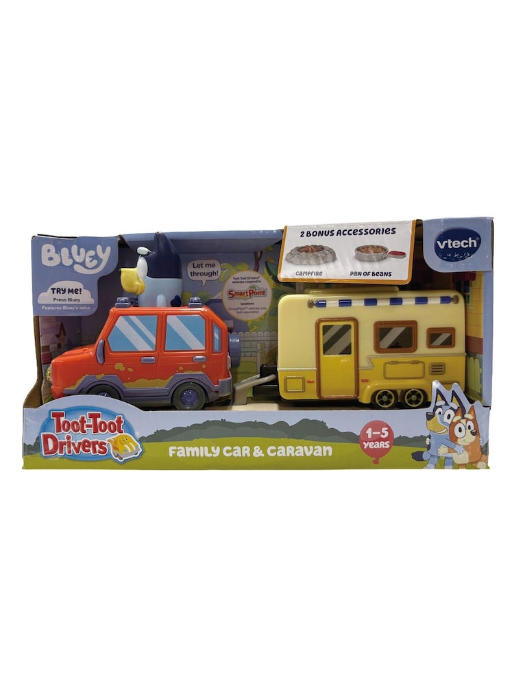 V-Tech Toot-Toot Drivers® Bluey Family Car & Caravan - Image 4 of 4