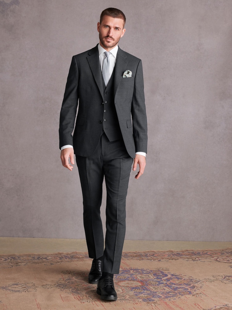 Gris de charbon de bois - Signature Gilet de costume Tollegno - Image 2 of 8
