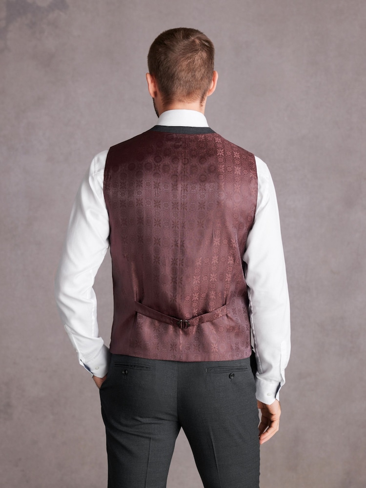 Gris de charbon de bois - Signature Gilet de costume Tollegno - Image 3 of 8