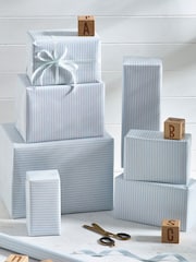 Blue Striped 10 Metre Wrapping Paper - Image 1 of 3