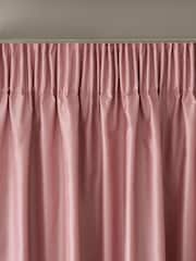 Shabby Chic by Rachel Ashwell® Pink Pencil Pleat Faux Slub Silk Blackout Thermal Curtains - Image 4 of 5