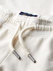 Superdry Turtledove Cream 100% Cotton Athletic Essentials Low Rise Flare Joggers - Image 4 of 5