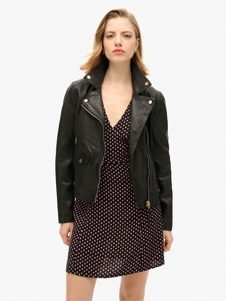Superdry Diamond Geo Black Printed Short Sleeve Mini Tea Dress - Image 2 of 8 Superdry Diamond Geo Black Printed Short Sleeve Mini Tea Dress - Image 2 of 8