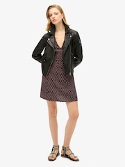 Superdry Diamond Geo Black Printed Short Sleeve Mini Tea Dress - Image 4 of 8