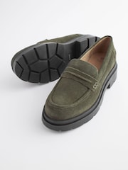 Khaki Green Forever Comfort® Leather Chunky Loafers - Image 5 of 8