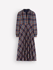 Boden Blue Cassie Checked Tea Dress D1875 - Image 5 of 5