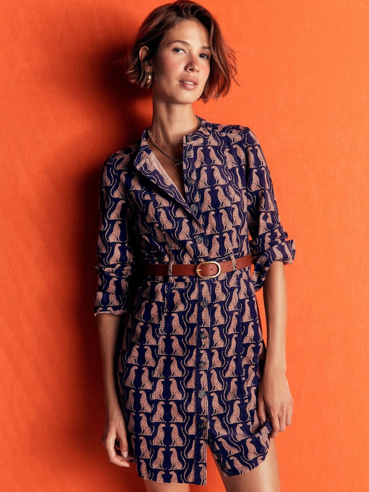 Boden Purple Zara Cord Short Dress - Image 1 of 5 Boden Purple Zara Cord Short Dress - Image 1 of 5