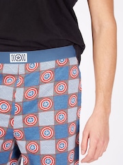 Character Grey Mens Captain America Lounge Joggers - Image 3 of 3