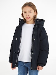 Tommy Hilfiger Blue Kids Essential Parka Jacket - Image 1 of 6