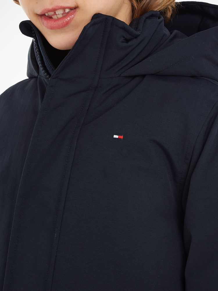 Tommy Hilfiger Blue Kids Essential Parka Jacket - Image 3 of 6