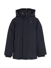 Tommy Hilfiger Blue Kids Essential Parka Jacket - Image 4 of 6