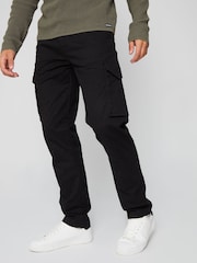 Threadbare Black Cargo Style Trousers - Image 1 of 4