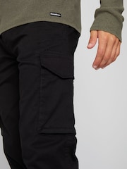 Threadbare Black Cargo Style Trousers - Image 4 of 4