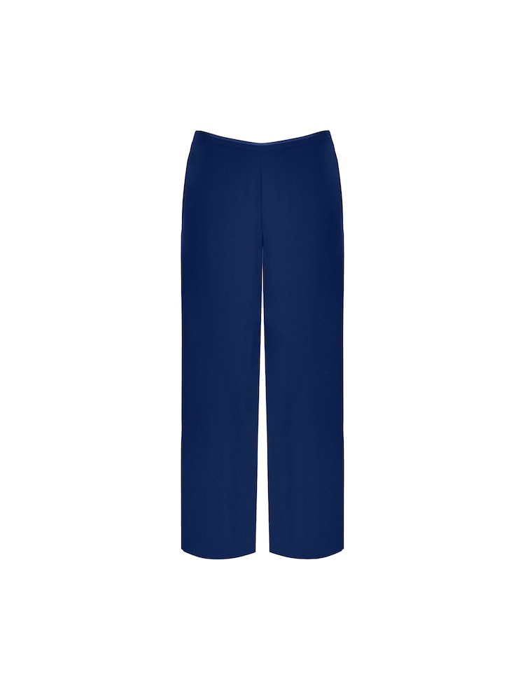 Live Unlimited Curve Navy Blue Chiffon Lined Trousers - Image 4 of 4