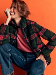 Boden Green/Red Alnwick Borg Jacket - Image 5 of 6