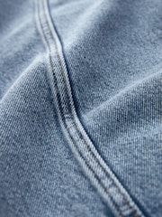 Mid Blue Oversized Denim Trucker 100% Cotton Jacket - Image 7 of 7