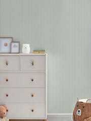Sage Green Calm Stripe A4 Wallpaper Sample - Image 2 of 5