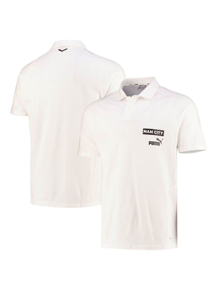 Puma White Manchester City Casuals Polo Shirt - Image 1 of 3