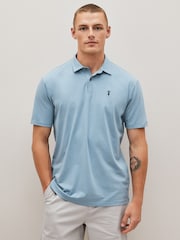Blue Mix Regular Fit Short Sleeve Jersey Polo Shirts 3 Pack - Image 3 of 12