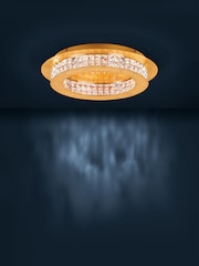 Eglo Gold Principe LED Crystal 50cm Ceiling Light - Image 4 of 6