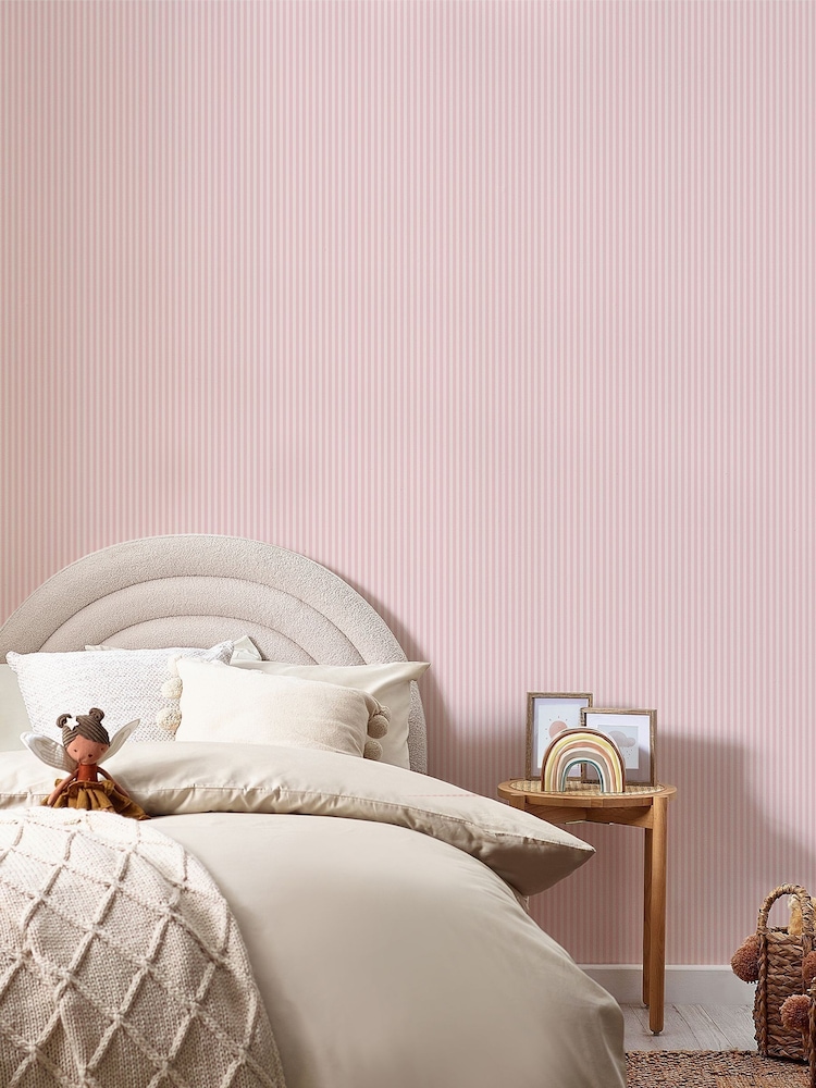 Pink Calm Stripe A4 Wallpaper Sample - Image 2 of 5