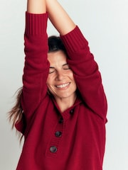 Boden Red Marta Merino Wool Sailor Top K1307 - Image 2 of 8