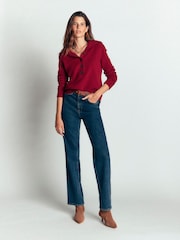 Boden Red Marta Merino Wool Sailor Top K1307 - Image 4 of 8