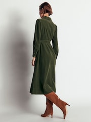 Boden Green Maeve Cord Midi Shirt Dress - Image 3 of 5