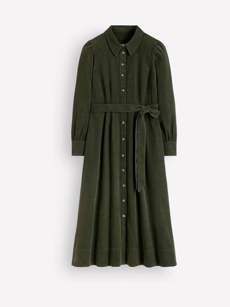 Boden Green Maeve Cord Midi Shirt Dress - Image 5 of 5 Boden Green Maeve Cord Midi Shirt Dress - Image 5 of 5