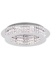 Eglo Chrome Principe LED Glass Crystals 50cm Ceiling Light - Image 5 of 6