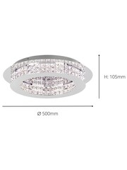 Eglo Chrome Principe LED Glass Crystals 50cm Ceiling Light - Image 6 of 6
