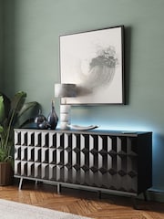 Frank Olsen Black Elevate Smart LED Sideboard - Image 1 of 6