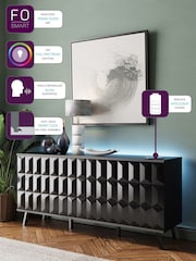 Frank Olsen Black Elevate Smart LED Sideboard - Image 2 of 6