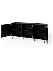 Frank Olsen Black Elevate Smart LED Sideboard - Image 5 of 6