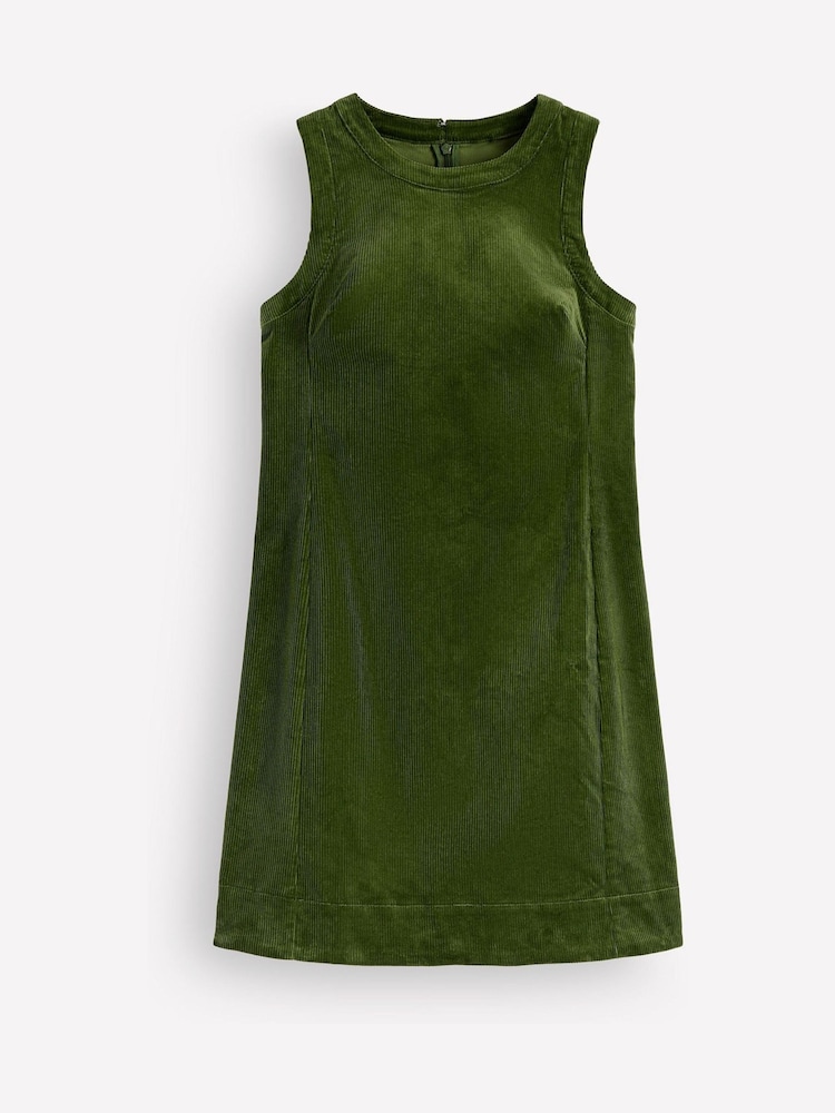 Boden Green Lou Cord Shift Dress - Image 1 of 1 Boden Green Lou Cord Shift Dress - Image 1 of 1