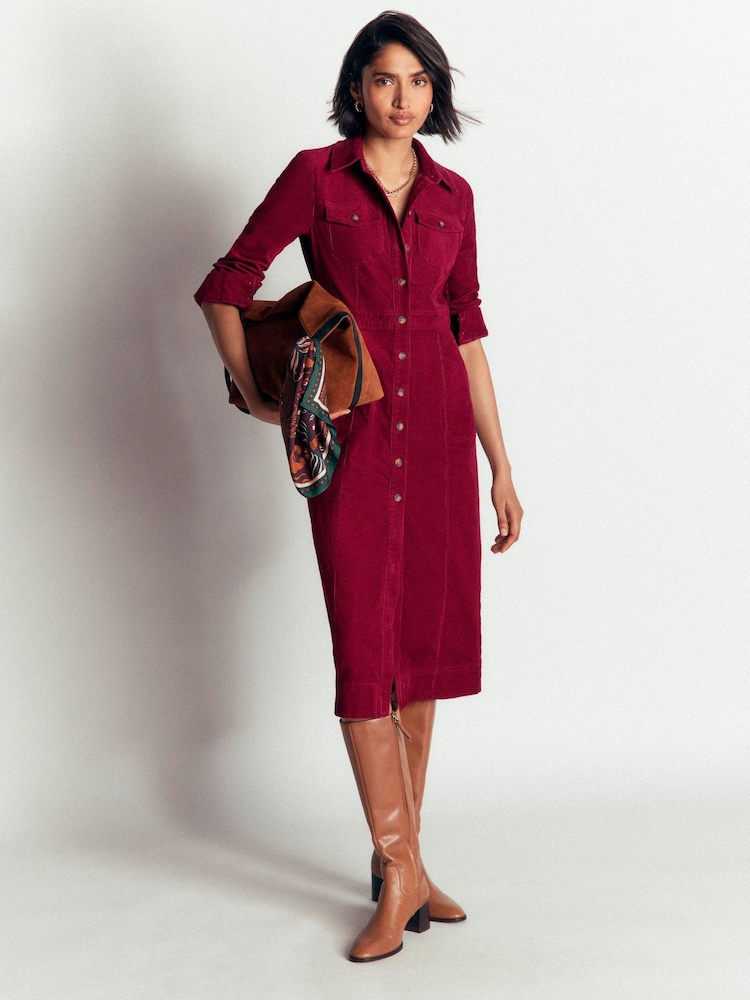 Boden Fleur Cord Midi Dress - Bild 2 von 5 Boden Fleur Cord Midi Dress - Bild 2 von 5