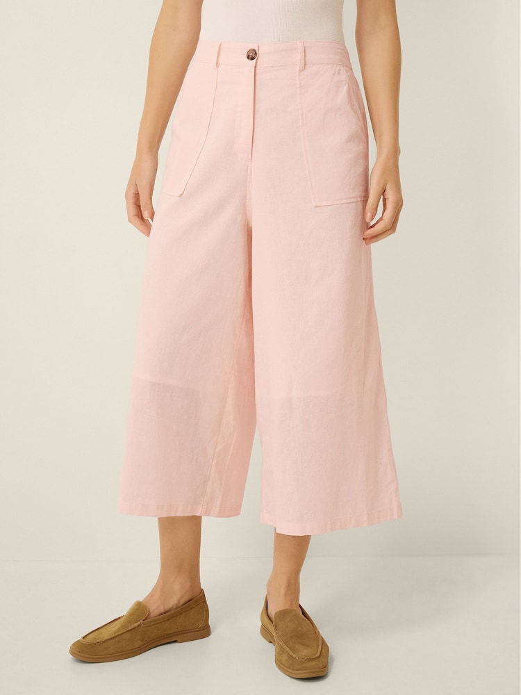Monsoon Pink Drew High Waist Culottes - Image 1 of 5 Monsoon Pink Drew High Waist Culottes - Image 1 of 5