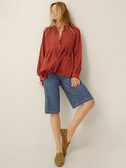 Monsoon Orange Sandy Relaxed Blouse - Image 2 of 5