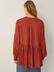 Monsoon Orange Sandy Relaxed Blouse - Image 3 of 5